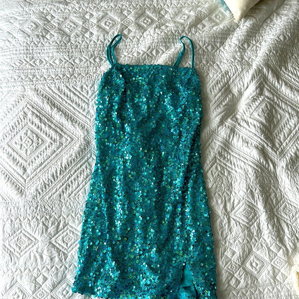 Blue Sparkly Dress Size Medium
